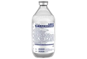 %0,9 IZOTONIK 1000 ML SOLUSYON kutusu, solüsyon formunda serum içerir. Üretici: POLİFARMA İLAÇ SAN. VE TİC. A.Ş.