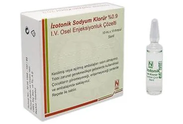 %0,9 SODYUM KLORUR 10 ML 10 AMPUL kutu fotoğrafı, ampul formunda sodyum klorur içerir. Üretici: OSEL İLAÇ SANAYİ VE TİCARET ANONİM ŞİRKETİ.