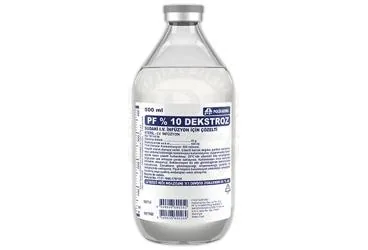 %10 DEKSTROZ SOLUSYONU 500 ML SETLI (CAM SISE) (dekstroz monohidrat) kutu fotoğrafı, solüsyon. Üretici: POLİFARMA İLAÇ SAN. VE TİC. A.Ş.
