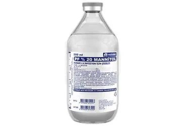 %20 MANNITOL SUDAKI SOLUSYON 500 ML (CAM SISE) SETLI ambalajı. Mannitol içeren solüsyon. Üretici: POLİFARMA İLAÇ SAN. VE TİC. A.Ş.