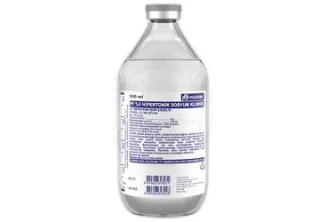 %3 SODYUM KLORUR SOLUSYON 500 ML CAM(SETLI) (sodyum klorur) ambalajı, solüsyon. Üretici: POLİFARMA İLAÇ SAN. VE TİC. A.Ş.