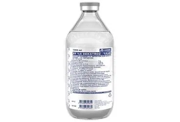 %5 DEKSTROZ %0,45 SODYUM KLORUR SOLUSYONU 1000 ML SETLI (CAM SISE) kutu fotoğrafı. Dekstroz monohidrat+sodyum klorur içeren solüsyon. Üretici: POLİFARMA İLAÇ SAN. VE TİC. A.Ş.