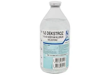 %5 DEKSTROZ %0,45 SODYUM KLORUR SOLUSYONU 500 ML SETSIZ SISE ürün ambalajı. Serum içeren solüsyon. Üretici: OSEL İLAÇ SANAYİ VE TİCARET ANONİM ŞİRKETİ.
