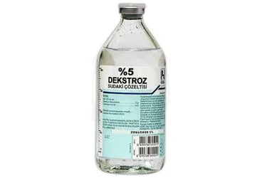 Dekstroz içeren solüsyon: %5 DEKSTROZ BIOSEL SUDAKI SOLUSYON 500 ML SETLI SISE kutu fotoğrafı. Üretici: OSEL İLAÇ SANAYİ VE TİCARET ANONİM ŞİRKETİ.