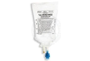 %5 DEKSTROZ SUDAKI COZELTISI 500 ML (MEDIFLEKS-SETLI) kutu fotoğrafı, çözelti formunda dekstroz içerir. Üretici: KOÇAK FARMA İLAÇ VE KİMYA SANAYİ A.Ş.