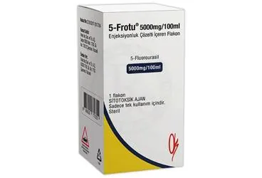 5-FROTU 5000 MG/100 ML ENJ. ICIN COZ. ICEREN 1 FLAKON ürün ambalajı, flakon formunda fluorourasil içerir. Üretici: ONKO İLAÇ SANAYİ VE TİCARET ANONİM ŞİRKETİ.