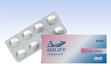 ABILIFY 10 MG 28 TABLET ürün ambalajı. Aripiprazol içeren tablet. Üretici: ABDİ İBRAHİM OTSUKA İLAÇ SAN. VE TİC. A.Ş.