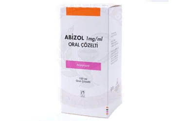 Aripiprazol içeren çözelti: ABIZOL 1 MG/ML ORAL COZELTI 150 ML kutusu. Üretici: NOBEL İLAÇ SAN. VE TİC. A.Ş.