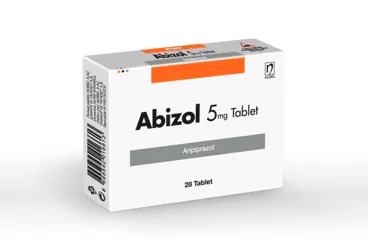 ABIZOL 5 MG 28 TABLET (aripiprazol) kutusu, tablet. Üretici: NOBEL İLAÇ SAN. VE TİC. A.Ş.