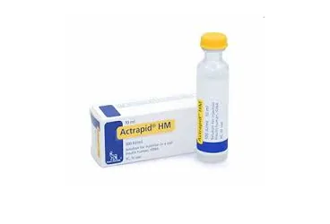 Insülin human -kısa etkili içeren çözelti: ACTRAPID HM 100 IU/ML DERIALTI VE IV KULLANIM ICIN ENJ. COZELTI ICEREN 1 FLAKON kutu fotoğrafı. Üretici: NOVO NORDISK SAĞLIK ÜRÜNLERİ TİCARET LİMİTED ŞİRKETİ.