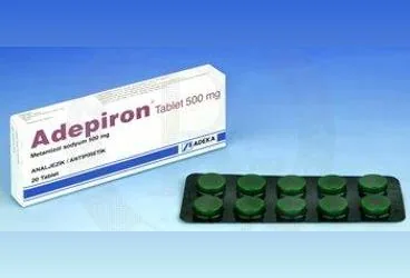ADEPIRON 500 MG TABLET (metamizol sodyum) kutu fotoğrafı, tablet. Üretici: ADEKA İLAÇ SANAYİ VE TİCARET A.Ş.