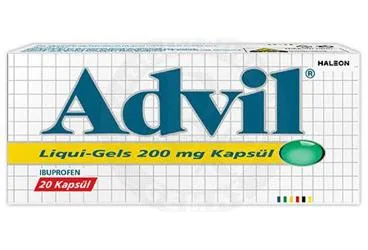 ADVIL LIQUI-GELS 200 MG YUMUSAK KAPSUL (20 KAPSUL) (ibuprofen) ambalajı, yumuşak kapsül. Üretici: HALEON TÜKETİCİ SAĞLIĞI ANONİM ŞİRKETİ.