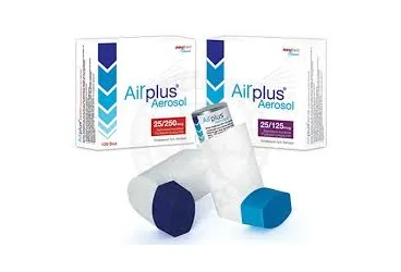 AIRPUFF 25 MCG/125 MCG AEROSOL INHALASYONU , SUSPANSIYON (120 DOZ) ürün ambalajı. Salmeterol + flutikazon içeren inhalasyon aerosolü. Üretici: NEUTEC İNHALER İLAÇ SANAYİ VE TİCARET ANONİM ŞİRKETİ.