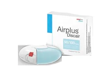 AIRPUFF DISCAIR 50 MCG/100 MCG INHALASYON TOZU (60 DOZ) kutusu. Salmeterol + flutikazon içeren inhalasyon aerosolü. Üretici: NEUTEC İNHALER İLAÇ SANAYİ VE TİCARET ANONİM ŞİRKETİ.