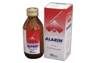 Loratadin içeren şurup: ALARIN 1 MG 100 ML SURUP ürün ambalajı. Üretici: BİOFARMA İLAÇ SANAYİ VE TİCARET A.Ş.
