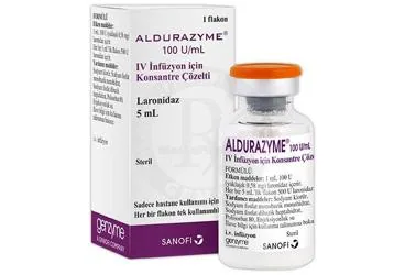 ALDURAZYME 100 U/ML İNF. İÇİN KONSANTRE ÇÖZELTİ 5 ML (laronidase) kutu fotoğrafı, çözelti. Üretici: SANOFİ SAĞLIK ÜRÜNLERİ LTD. ŞTİ.