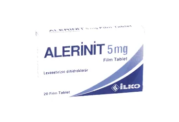 ALERINIT 5 MG 20 FILM TABLET (levosetirizin) ürün ambalajı, film kaplı tablet. Üretici: İLKO İLAÇ SAN. VE TİC. A.Ş.