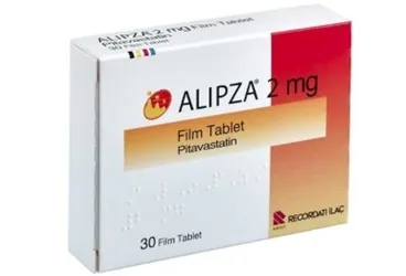 Pitavastatin kalsiyum içeren film kaplı tablet: ALIPZA 2 MG FILM KAPLI TABLET, 90 ADET kutu fotoğrafı. Üretici: RECORDATİ İLAÇ SAN. VE TİC. A.Ş.