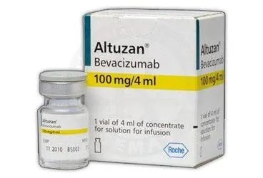 ALTUZAN ROCHE 100MG/4ML KONS.İNF.ÇÖZ.İÇEREN 1 FLAKON kutusu. Bevasizumab içeren flakon. Üretici: ROCHE MÜSTAHZARLARI SANAYİ ANONİM ŞİRKETİ.