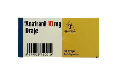 ANAFRANIL 10 MG 30 KAPLI TABLET ambalajı, tablet formunda klomipramin hidroklorür içerir. Üretici: TEOFARMA İSTANBUL TIBBİ MADDELER TİCARET LİMİTED ŞİRKETİ.
