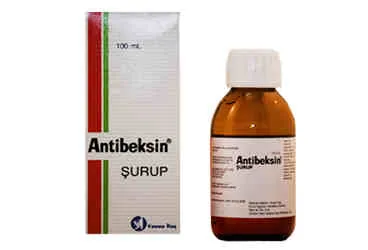 Efedrin hcl + içeren şurup: ANTIBEKSIN 100 ML ŞURUP ürün ambalajı. Üretici: YAVUZ İLAÇ ECZA DEPOSU MEDİKAL ÜRÜNLER SANAYİ VE TİCARET A.Ş.