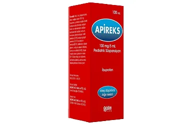 APIREKS 100 MG/5 ML 100 ML PEDIATRIK SUSPANSIYON ambalajı, süspansiyon formunda ibuprofen içerir. Üretici: BİLİM İLAÇ SANAYİİ VE TİCARET A.Ş.