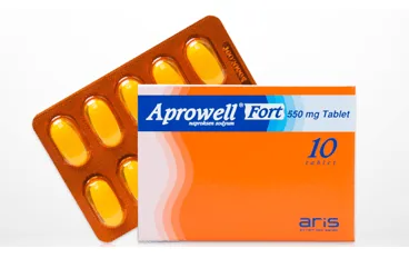 APROWELL FORT 550 MG 10 TABLET (naproksen sodyum) kutu fotoğrafı, tablet. Üretici: ALİ RAİF İLAÇ SANAYİ A.Ş.