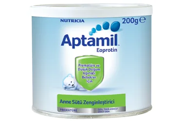 APTAMIL EOPROTIN, 200 G ambalajı. Etkin maddesi protein+karbonhidrat+yag+vit+mineral. Üretici: NUMIL GIDA ÜRÜNLERİ SANAYİ VE TİCARET A.Ş.