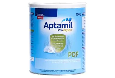 APTAMIL PDF 400 G kutu fotoğrafı. Etkin maddesi tibbi amacli mama. Üretici: NUMIL GIDA ÜRÜNLERİ SANAYİ VE TİCARET A.Ş.