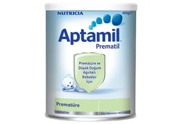 Protein+karbonhidrat+yag+vit+mineral içeren APTAMIL PREMATIL, 400 G ambalajı. Üretici: NUMIL GIDA ÜRÜNLERİ SANAYİ VE TİCARET A.Ş.