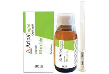 ARIPA 1 MG/ML ORAL COZELTI (150 ML) kutusu, çözelti formunda aripiprazol içerir. Üretici: ALİ RAİF İLAÇ SANAYİ A.Ş.