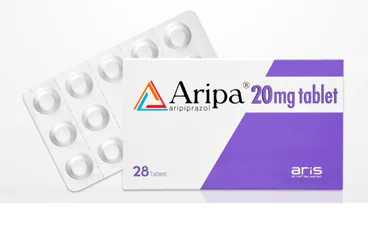 ARIPA 20 MG 28 TABLET (aripiprazol) kutusu, tablet. Üretici: ALİ RAİF İLAÇ SANAYİ A.Ş.