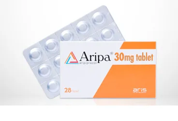 ARIPA 30 MG 28 TABLET kutusu, tablet formunda aripiprazol içerir. Üretici: ALİ RAİF İLAÇ SANAYİ A.Ş.