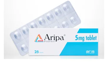 ARIPA 5 MG 28 TABLET kutu fotoğrafı, tablet formunda aripiprazol içerir. Üretici: ALİ RAİF İLAÇ SANAYİ A.Ş.