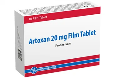 ARTOXAN 20 MG FILM TABLET (10 TABLET) kutusu. Tenoksikam içeren film kaplı tablet. Üretici: WORLD MEDICINE İLAÇ SAN. VE TİC. A.Ş.