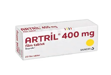 Ibuprofen içeren film kaplı tablet: ARTRIL 400 MG 20 FİLM TABLET ambalajı. Üretici: SANOFİ İLAÇ SANAYİ ve TİC. A.Ş.