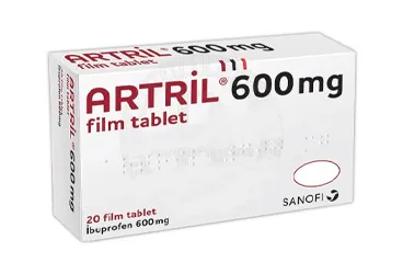 Ibuprofen içeren film kaplı tablet: ARTRIL 600 MG 20 FİLM TABLET ambalajı. Üretici: SANOFİ İLAÇ SANAYİ ve TİC. A.Ş.