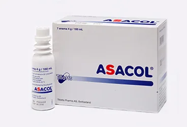 Mesalazin içeren süspansiyon: ASACOL 4 G/100 ML REKTAL SÜSPANSİYON (7 ADET) kutu fotoğrafı. Üretici: EİP ECZACIBAŞI İLAÇ PAZARLAMA A.Ş.