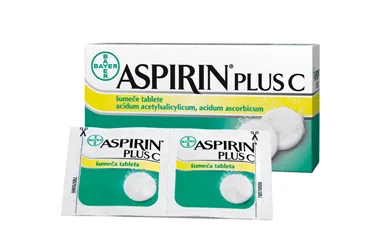 ASPIRIN PLUS-C 400 MG 10 TABLET ürün ambalajı. Asetilsalisilik asit + vitamin c içeren tablet. Üretici: BAYER TÜRK KİMYA SAN. LTD. ŞTİ.