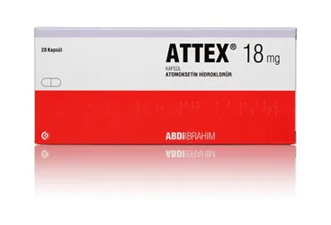 ATTEX 18 MG 28 KAPSUL (atomoksetin hcl) kutusu, kapsül. Üretici: ABDİ İBRAHİM İLAÇ SANAYİ VE TİCARET A.Ş.