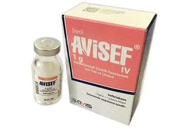 AVISEF 1 G IV ENJEKSIYONLUK COZELTI HAZIRLAMAK ICIN TOZ VE COZUCU (1 FLAKON+ 1 COZUCU AMPUL) kutusu, çözelti formunda seftriakson içerir. Üretici: AVİS İLAÇ SANAYİİ VE TİCARET ANONİM ŞİRKETİ.