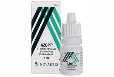 AZOPT % 1 5 ML OFT.SOL. kutusu. Etkin maddesi brinzolamid. Üretici: NOVARTİS SAĞLIK GIDA VE TARIM ÜRÜNLERİ SANAYİ VE TİCARET ANONİM ŞİRKETİ.