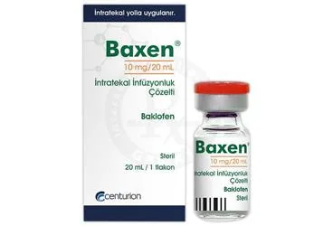 Baklofen içeren çözelti: BAXEN 10 MG/20 ML INTRATEKAL INFUZYONLUK COZELTI kutu fotoğrafı. Üretici: CENTURİON İLAÇ SANAYİ VE TİCARET ANONİM ŞİRKETİ.