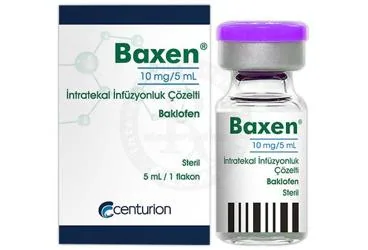BAXEN 10 MG/5 ML INTRATEKAL INFUZYONLUK COZELTI (1 ADET) kutusu. Baklofen içeren çözelti. Üretici: CENTURİON İLAÇ SANAYİ VE TİCARET ANONİM ŞİRKETİ.