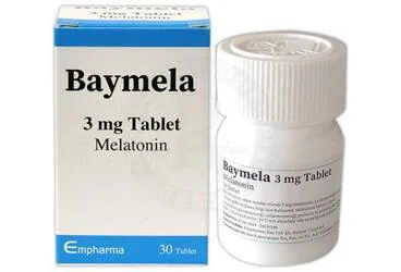 BAYMELA 3 MG TABLET (30 TABLET) ambalajı, tablet formunda melatonin içerir. Üretici: EMPHARMA İLAÇ LİMİTED ŞİRKETİ.