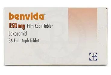 BENVIDA 150 MG 56 FILM KAPLI TABLET (lakozamid) kutu fotoğrafı, film kaplı tablet. Üretici: BİLİM İLAÇ SANAYİİ VE TİCARET A.Ş.