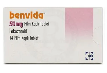 BENVIDA 50 MG 14 FILM KAPLI TABLET (lakozamid) kutu fotoğrafı, film kaplı tablet. Üretici: BİLİM İLAÇ SANAYİİ VE TİCARET A.Ş.