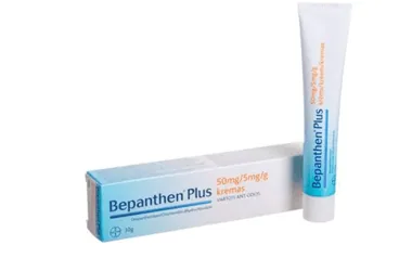 Klorheksidin + dekspantenol -topikal içeren krem: BEPANTHEN PLUS KREM 30 G ambalajı. Üretici: BAYER TÜRK KİMYA SAN. LTD. ŞTİ.