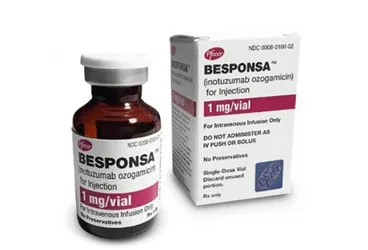 BESPONSA 1 MG INFUZYONLUK COZELTI HAZIRLAMADA KULLANILACAK KONSANTRE ICIN TOZ (inotuzumab ozogamisin) ambalajı, çözelti. Üretici: PFİZER PFE İLAÇLARI ANONİM ŞİRKETİ.