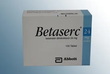 BETASERC 24 MG 100 TABLET ürün ambalajı, tablet formunda betahistin dihidroklorid içerir. Üretici: ABBOTT LABORATUARLARI İTHALAT İHRACAT VE TİCARET LİMİTED ŞİRKETİ.